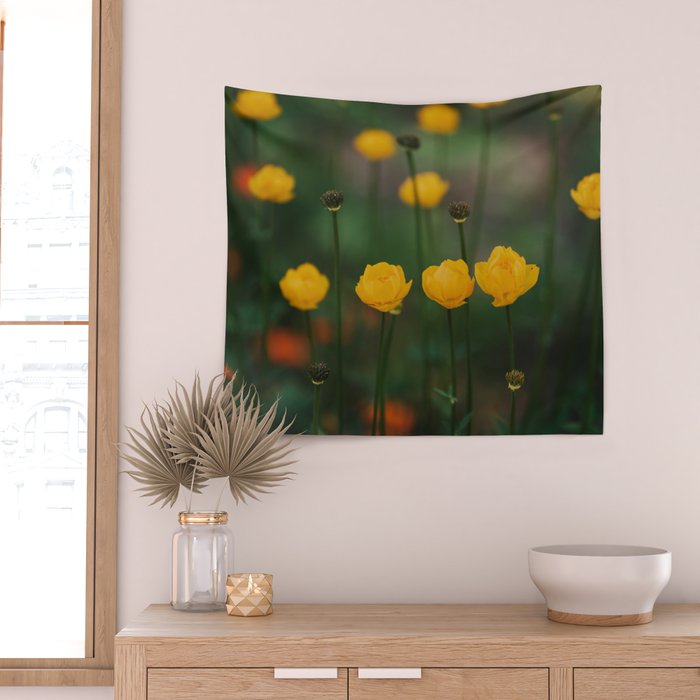 Flower Rhythm - Landscape and Nature Photography Wall Tapestry Gallery Image 2