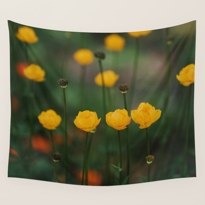 Flower Rhythm - Landscape and Nature Photography Wall Tapestry Gallery Image 1