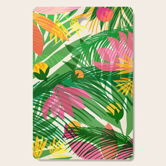 Modern Breezy Hawaiian Print  Cutting Board Gallery Image 1