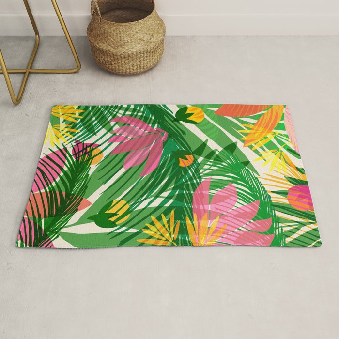 Modern Breezy Hawaiian Print  Rug Gallery Image 1