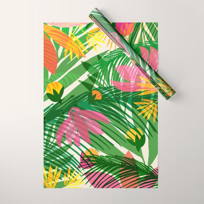 Modern Breezy Hawaiian Print  Wrapping Paper Gallery Image 1