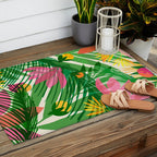 Modern Breezy Hawaiian Print  Outdoor Rug Gallery Image 2