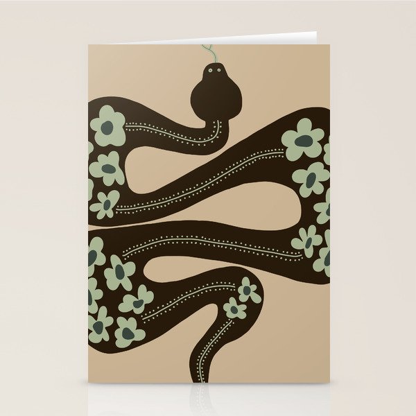 wild and free green anaconda  Stationery Card Gallery Image 1