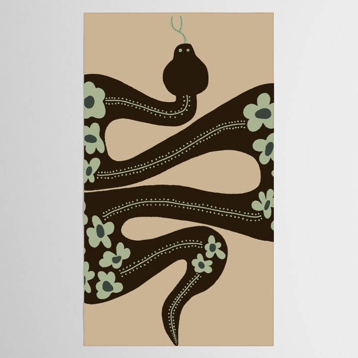 wild and free green anaconda  Tablecloth Gallery Image 2