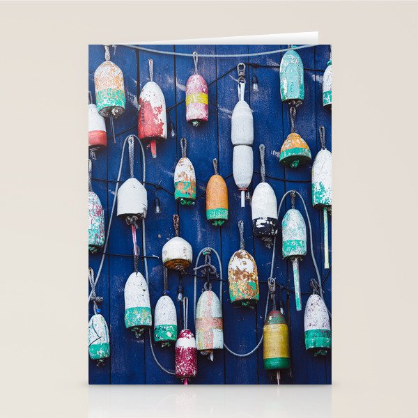 Maine Lobster Buoys Stationery Card Gallery Image 2
