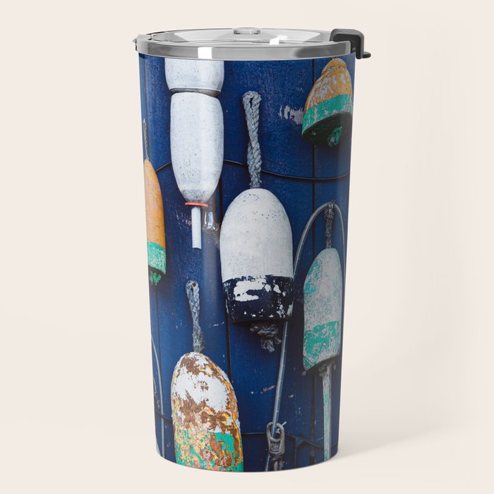 Maine Lobster Buoys Travel Mug Gallery Image 2