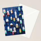 Maine Lobster Buoys Stationery Card Gallery Image 2