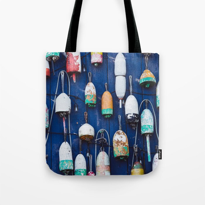 Maine Lobster Buoys Tote Bag Gallery Image 1