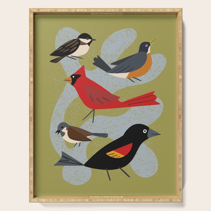 Five Birds Serving Tray Gallery Image 1