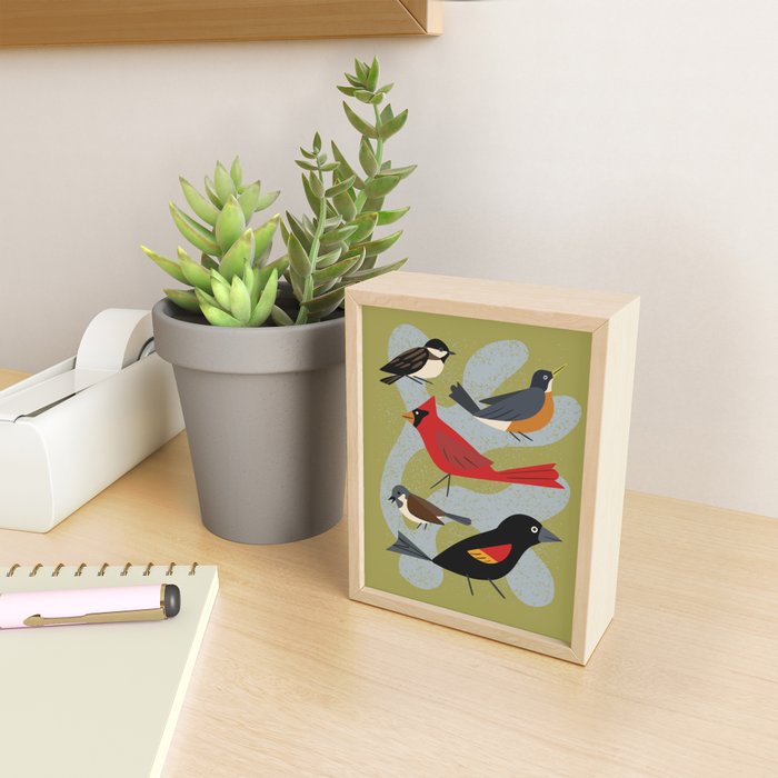 Five Birds Mini Art Print Gallery Image 2
