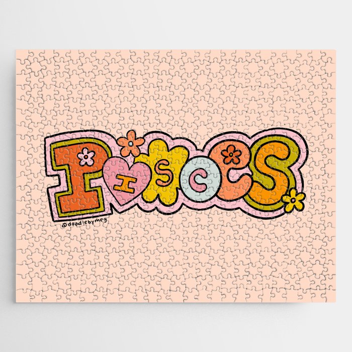 Pisces Doodle Letters Jigsaw Puzzle Gallery Image 1