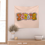 Pisces Doodle Letters Wall Tapestry Gallery Image 2
