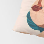 Half-Eaten Peaches, Vintage Botanical Illustration, Jungle Forest Fruits Nature, Eclectic Bohemian Plants Pillow Sham Gallery Image 4