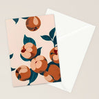 Half-Eaten Peaches, Vintage Botanical Illustration, Jungle Forest Fruits Nature, Eclectic Bohemian Plants Stationery Card Gallery Image 2