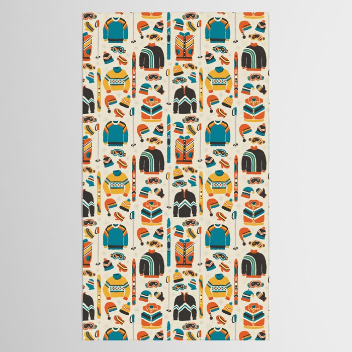 Vintage Skiwear Tablecloth Gallery Image 2