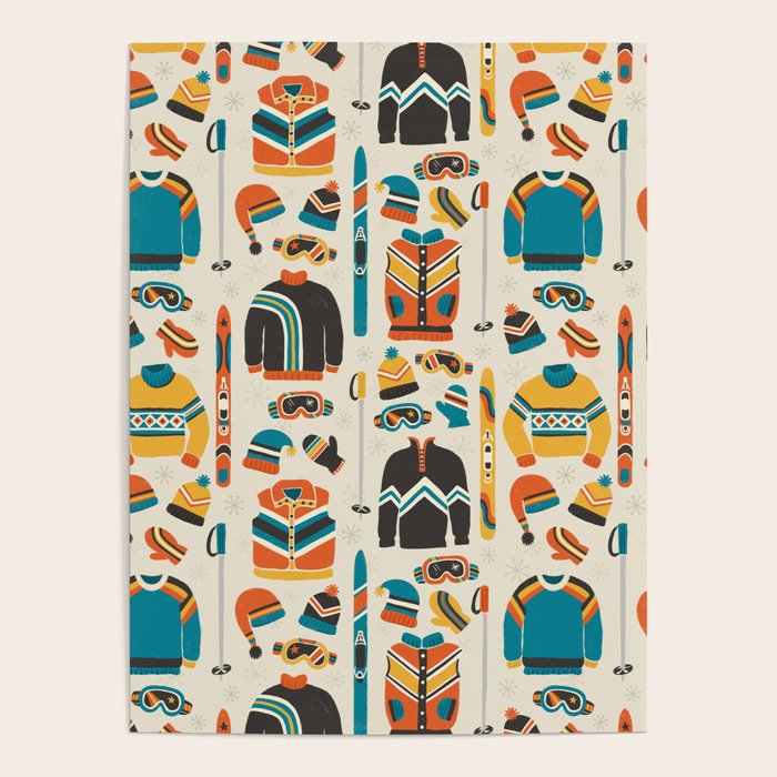 Vintage Skiwear Poster Gallery Image 4