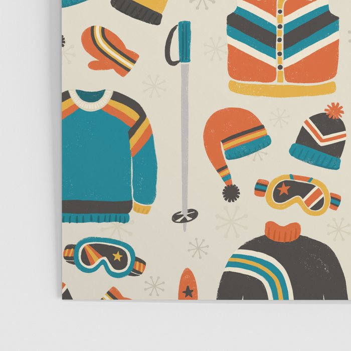Vintage Skiwear Poster Gallery Image 3
