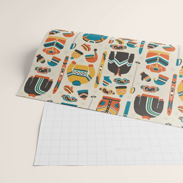 Vintage Skiwear Wrapping Paper Gallery Image 2