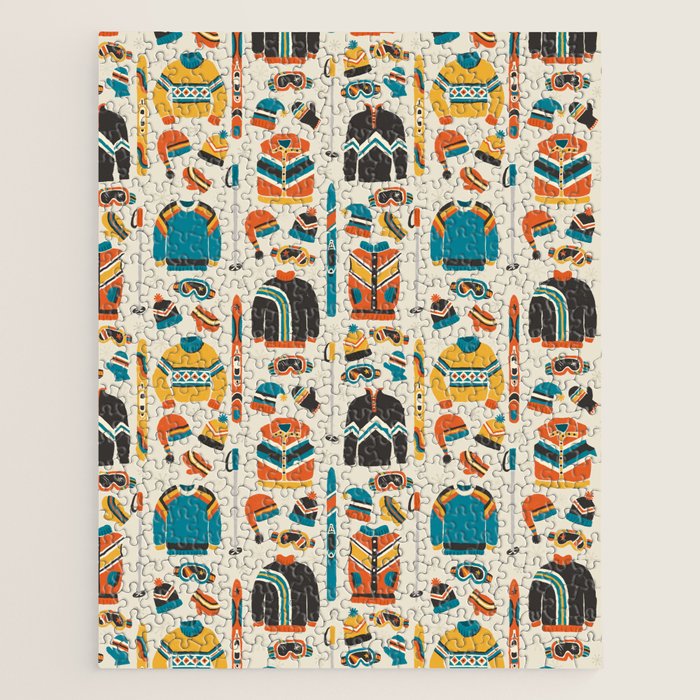 Vintage Skiwear Jigsaw Puzzle Gallery Image 1