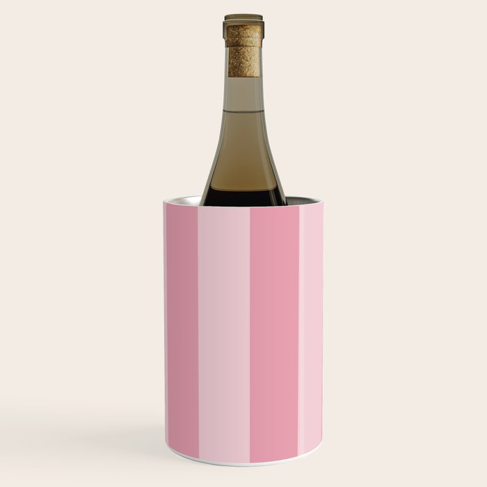 Rich Velvet Pink Rose Wide Cabana Stripes Wine Chiller Gallery Image 3
