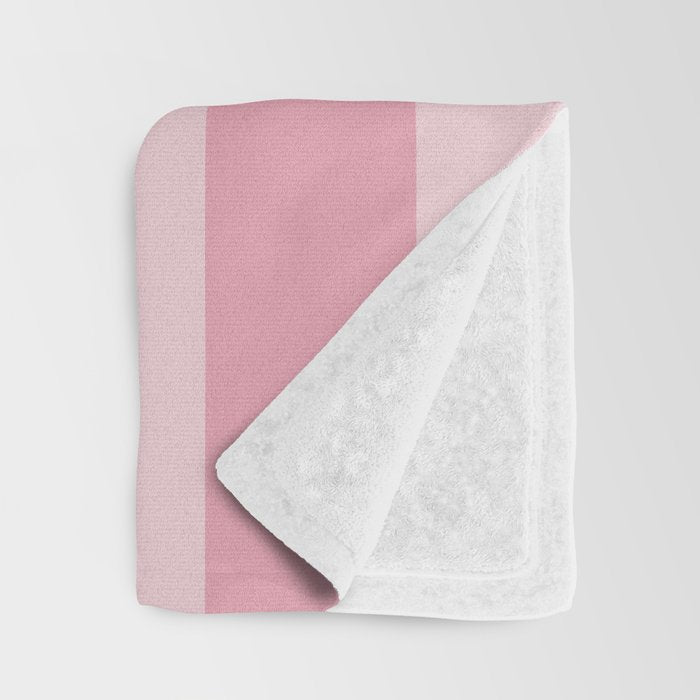 Rich Velvet Pink Rose Wide Cabana Stripes Throw Blanket Gallery Image 3