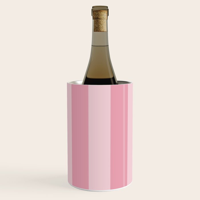 Rich Velvet Pink Rose Wide Cabana Stripes Wine Chiller Gallery Image 1