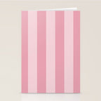 Rich Velvet Pink Rose Wide Cabana Stripes Stationery Card Gallery Image 2