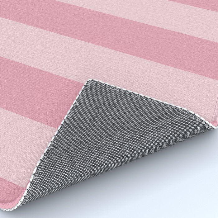 Rich Velvet Pink Rose Wide Cabana Stripes Rug Gallery Image 4