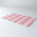 Rich Velvet Pink Rose Wide Cabana Stripes Rug Gallery Image 3