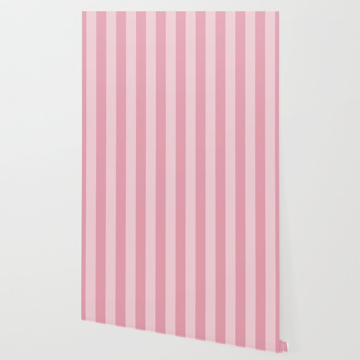 Rich Velvet Pink Rose Wide Cabana Stripes Wallpaper Gallery Image 2