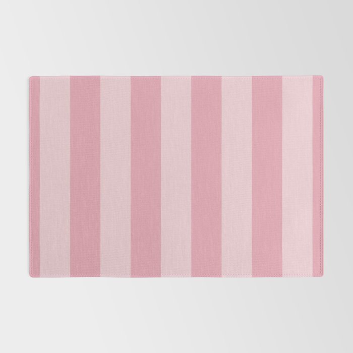 Rich Velvet Pink Rose Wide Cabana Stripes Rug Gallery Image 2