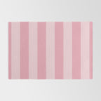 Rich Velvet Pink Rose Wide Cabana Stripes Rug Gallery Image 2