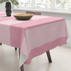 Rich Velvet Pink Rose Wide Cabana Stripes Tablecloth Gallery Image 3