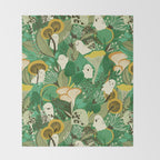 Ghost Forest Green Throw Blanket Gallery Image 2