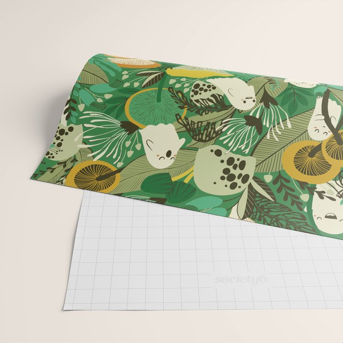 Ghost Forest Green Wrapping Paper Gallery Image 2