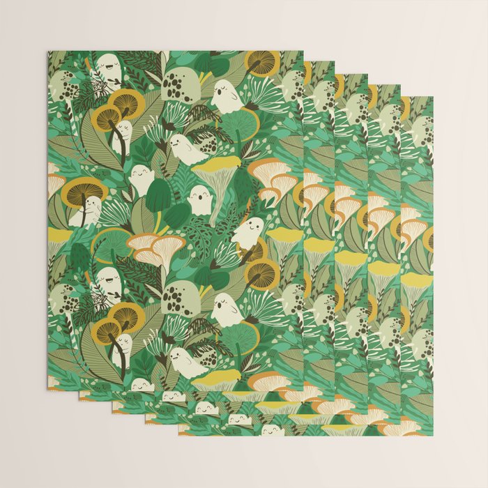 Ghost Forest Green Wrapping Paper Gallery Image 3
