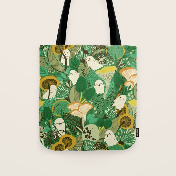 Ghost Forest Green Tote Bag Gallery Image 1