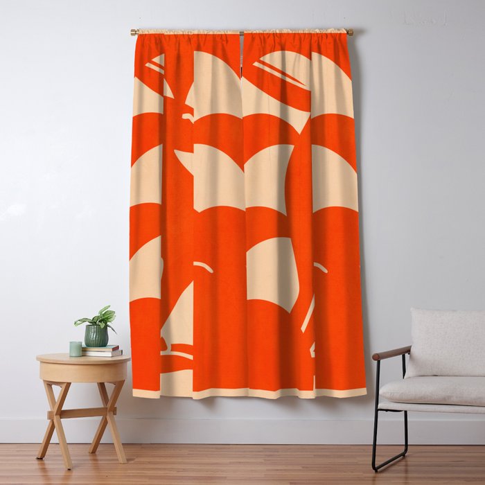 Minimalist Rabbit 7 Window Curtain Gallery Image 1