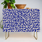 Playful strokes #1 / Beige on Blue Credenza Gallery Image 1