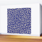 Playful strokes #1 / Beige on Blue Wall Mural Gallery Image 2