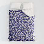 Playful strokes #1 / Beige on Blue Comforter Gallery Image 6