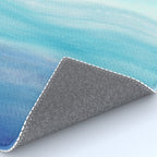 Sea Waves, Abstract Watercolor Painting Rug Gallery Image 4