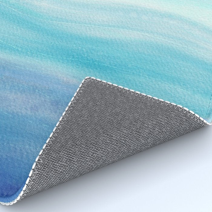Sea Waves, Abstract Watercolor Painting Rug Gallery Image 4