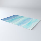 Sea Waves, Abstract Watercolor Painting Rug Gallery Image 3