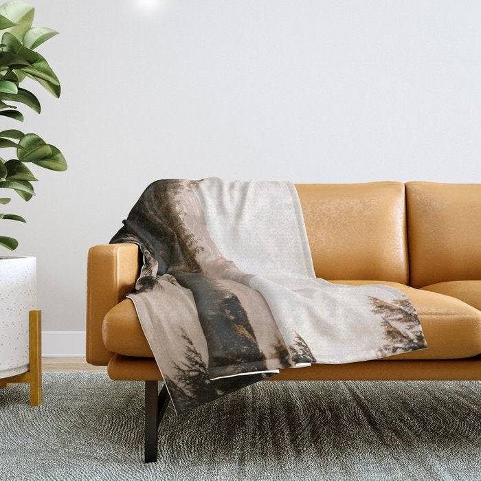 Mountain Wanderlust - Mount Hood Forest Landscape Throw Blanket Gallery Image 1