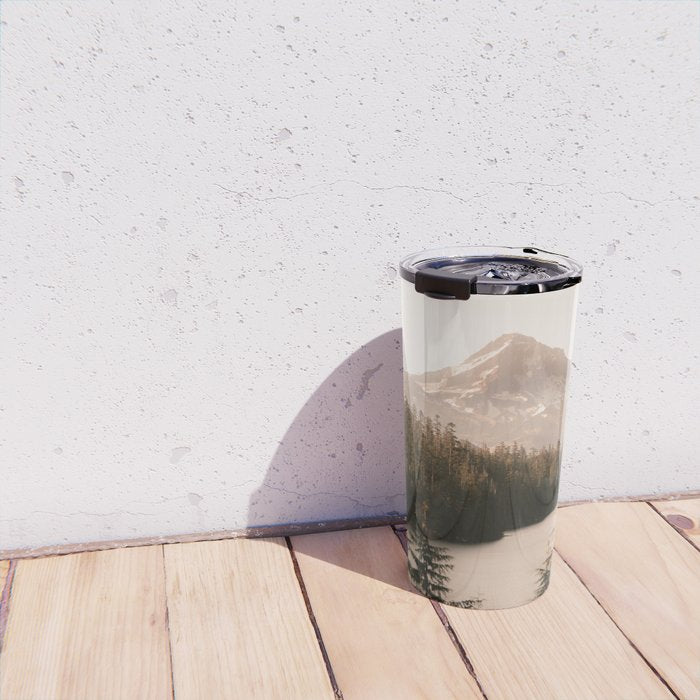 Mountain Wanderlust - Mount Hood Forest Landscape Travel Mug Gallery Image 4