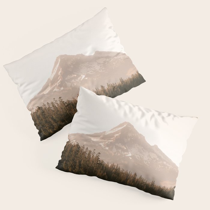 Mountain Wanderlust - Mount Hood Forest Landscape Pillow Sham Gallery Image 3