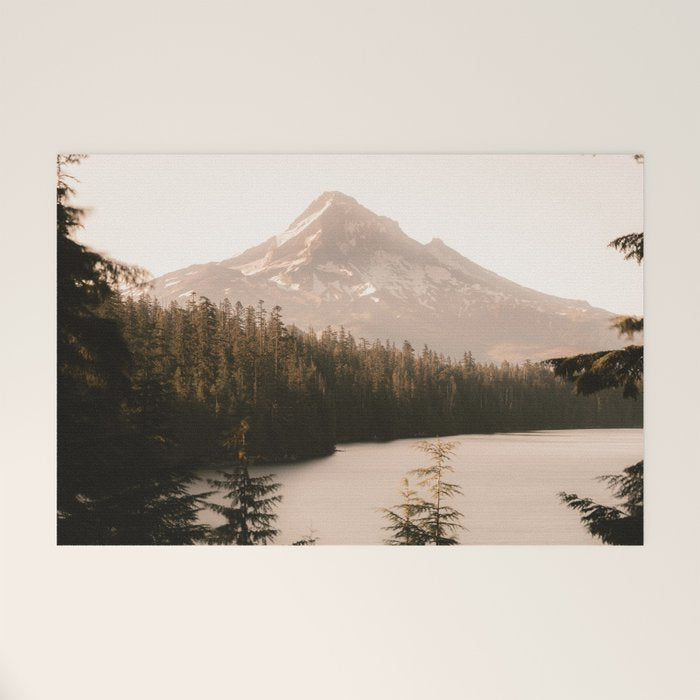 Mountain Wanderlust - Mount Hood Forest Landscape Welcome Mat Gallery Image 1