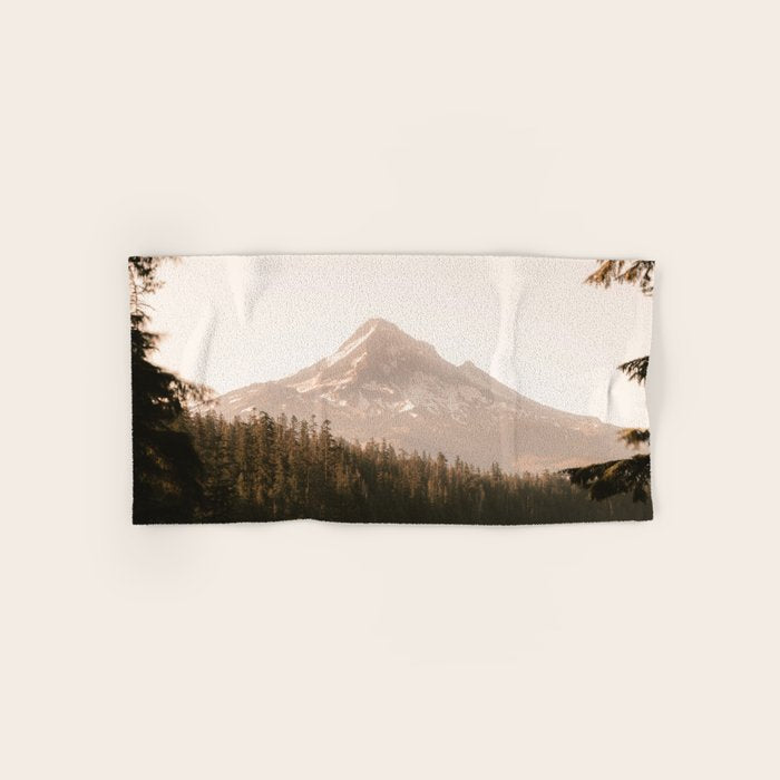 Mountain Wanderlust - Mount Hood Forest Landscape Bath Towel Gallery Image 1