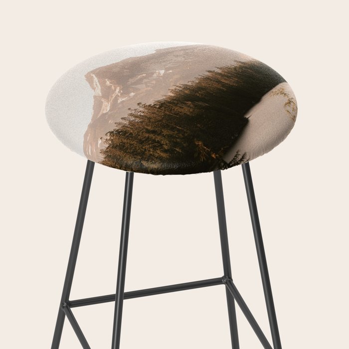 Mountain Wanderlust - Mount Hood Forest Landscape Stool Gallery Image 2